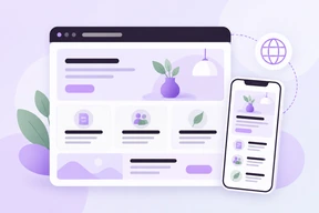 Sito vetrina multipagina su computer e smartphone